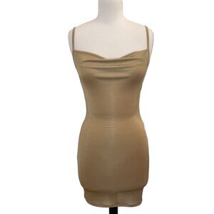 019: FOREVER 21 slinky form-fitting mini dress in cappuccino in women’s  Small